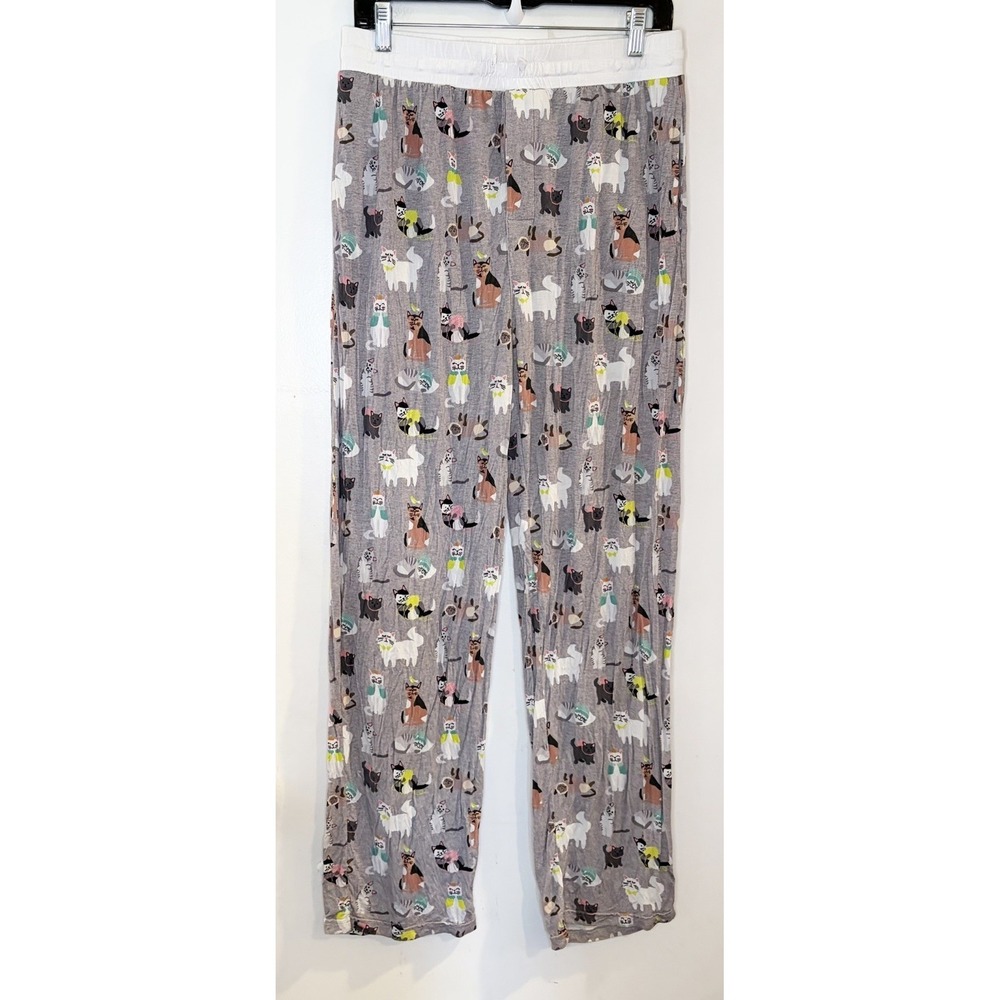 Little Sleepies‎ Multicolor Cozy Cats on Grey  Pajama Pants Size M